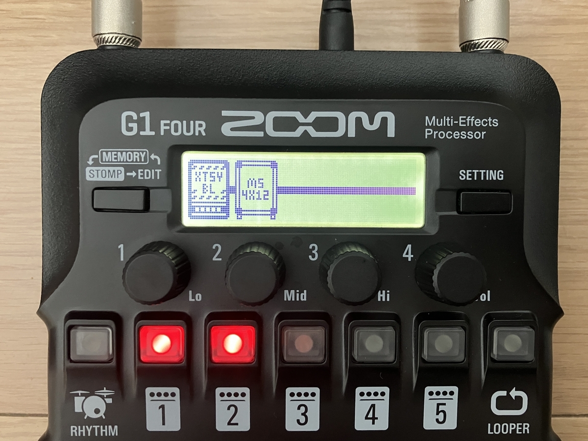 ZOOM G1 FOURのパッチ画像です