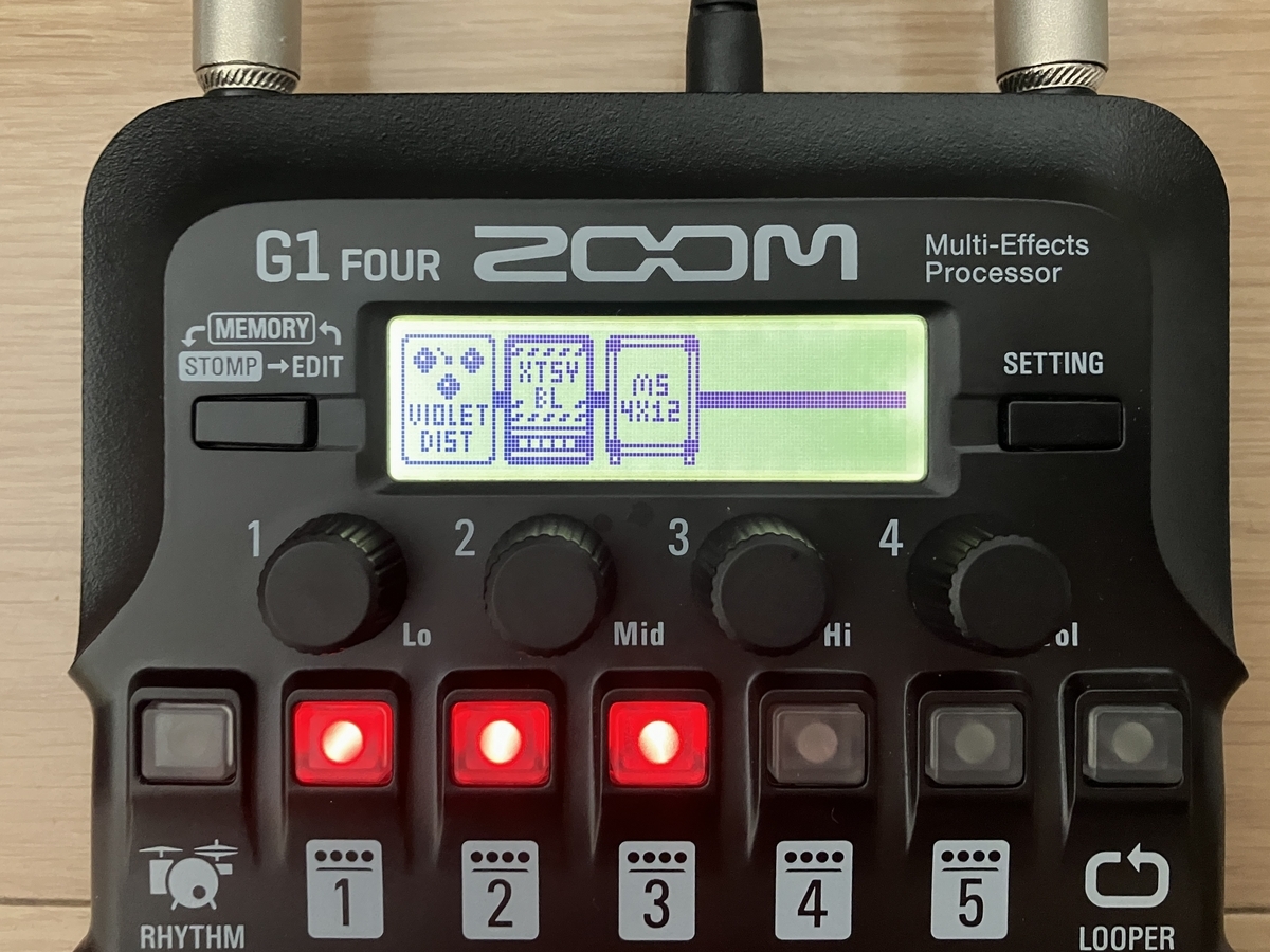 ZOOM G1 FOURのパッチ画像です