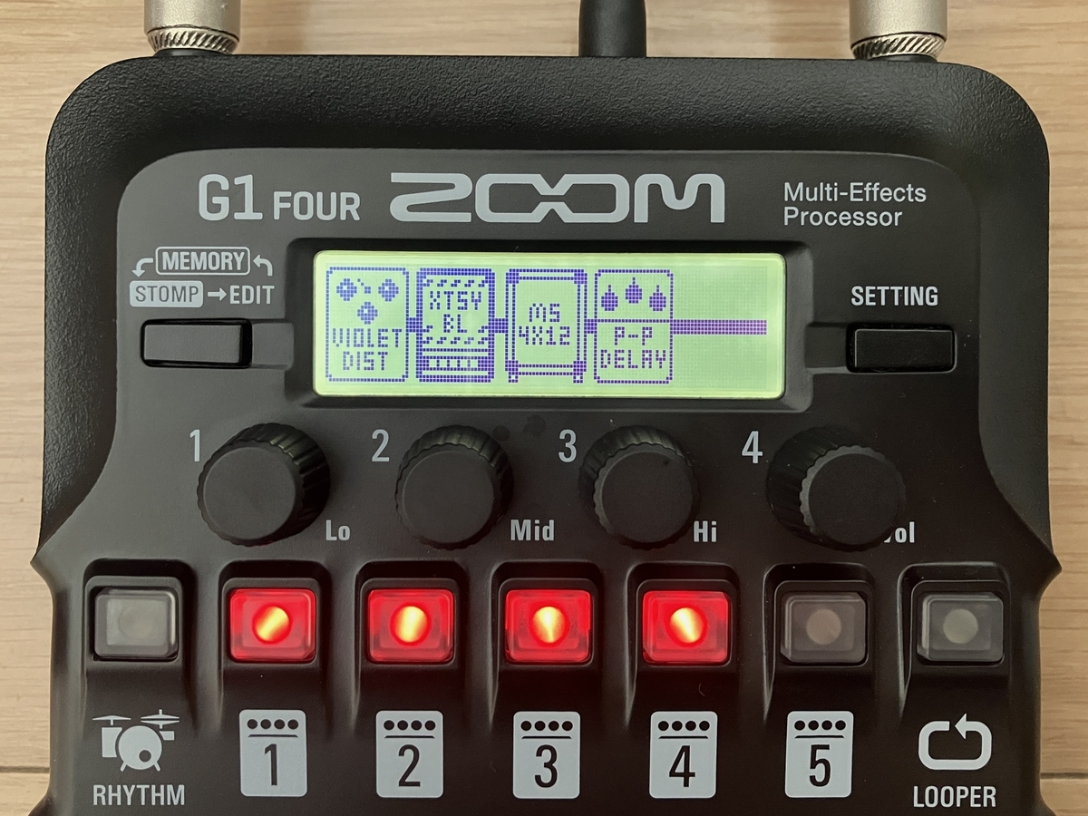 ZOOM G1 FOURのパッチ画像です