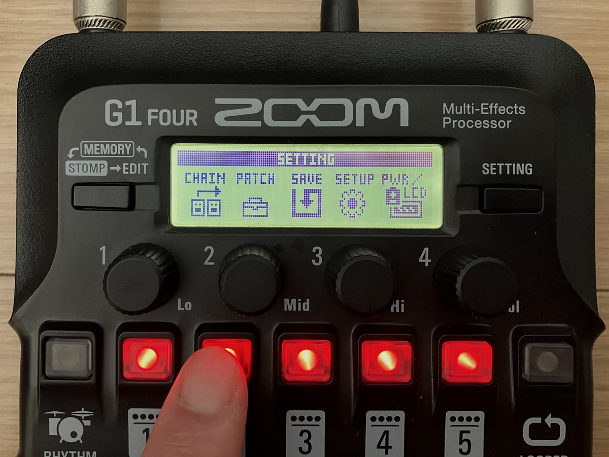 ZOOM G1 FOURのPATHC画像です