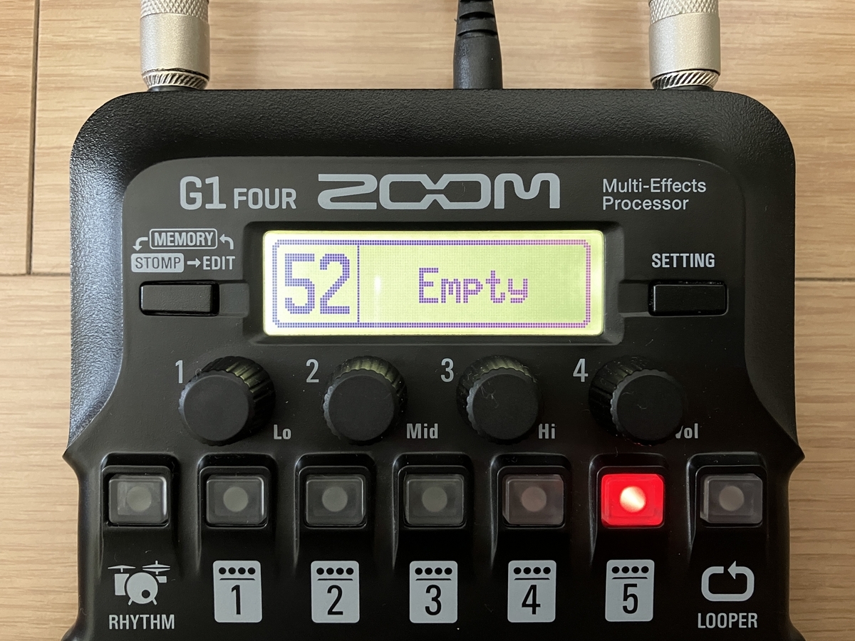 ZOOM G1 FOURのパッチ画像です