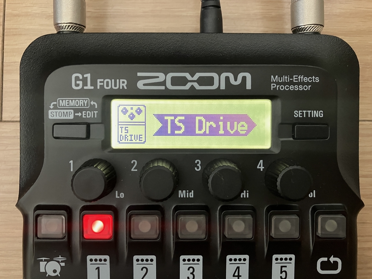 ZOOM G1 FOURのTS Driveの画像です