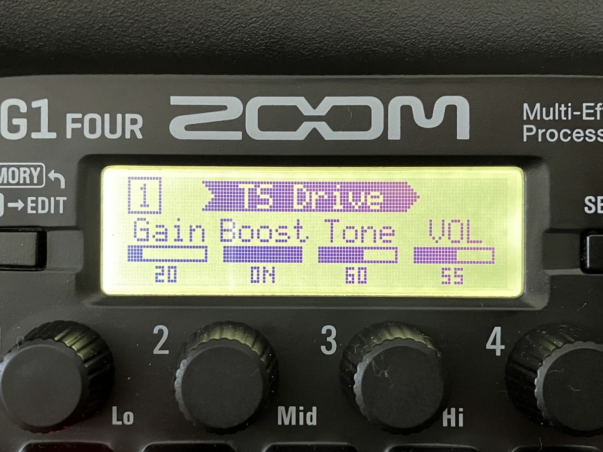 ZOOM G1 FOURのTS Driveの画像です