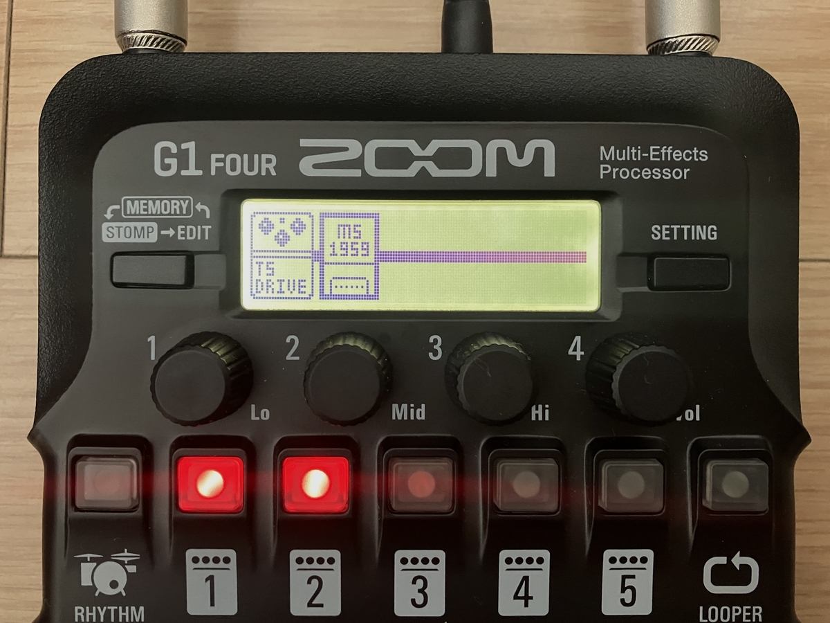 ZOOM G1 FOURのパッチ画像です