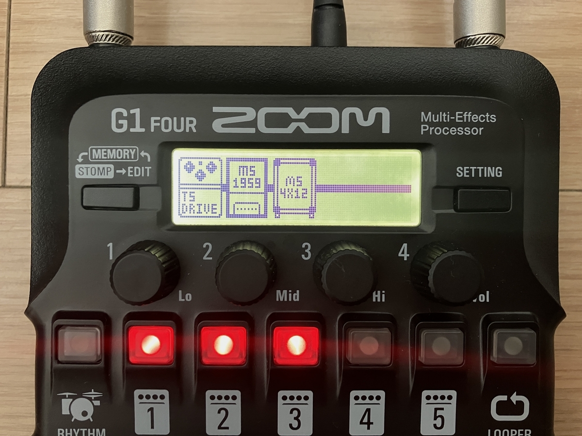 ZOOM G1 FOURのパッチ画像です