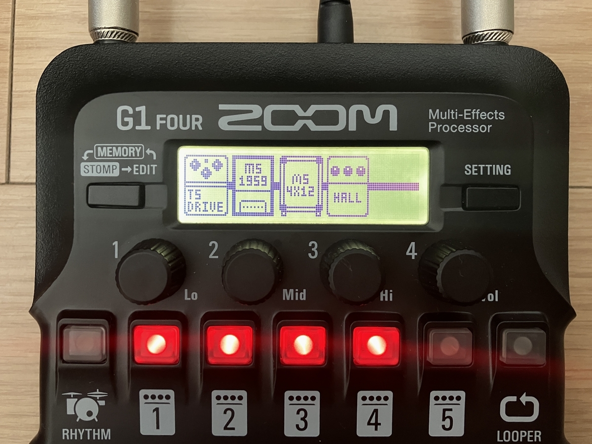 ZOOM G1 FOURのパッチ画像です