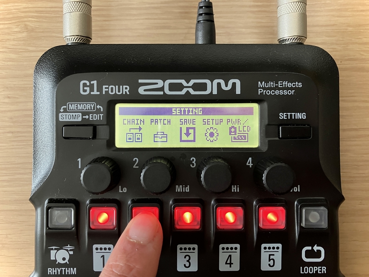 ZOOM G1 FOURのPATHCの画像です