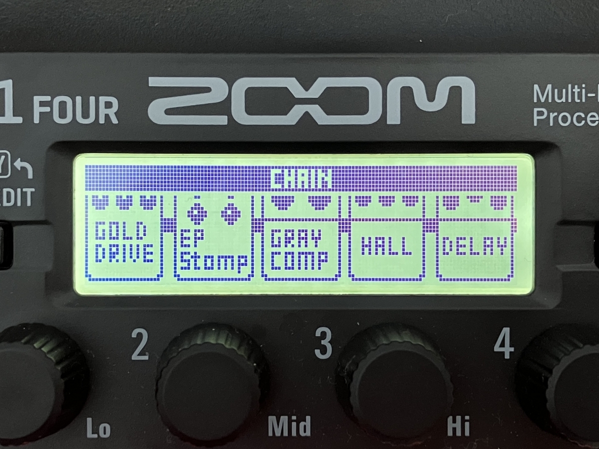 ZOOM G1 FOURのパッチ画像です