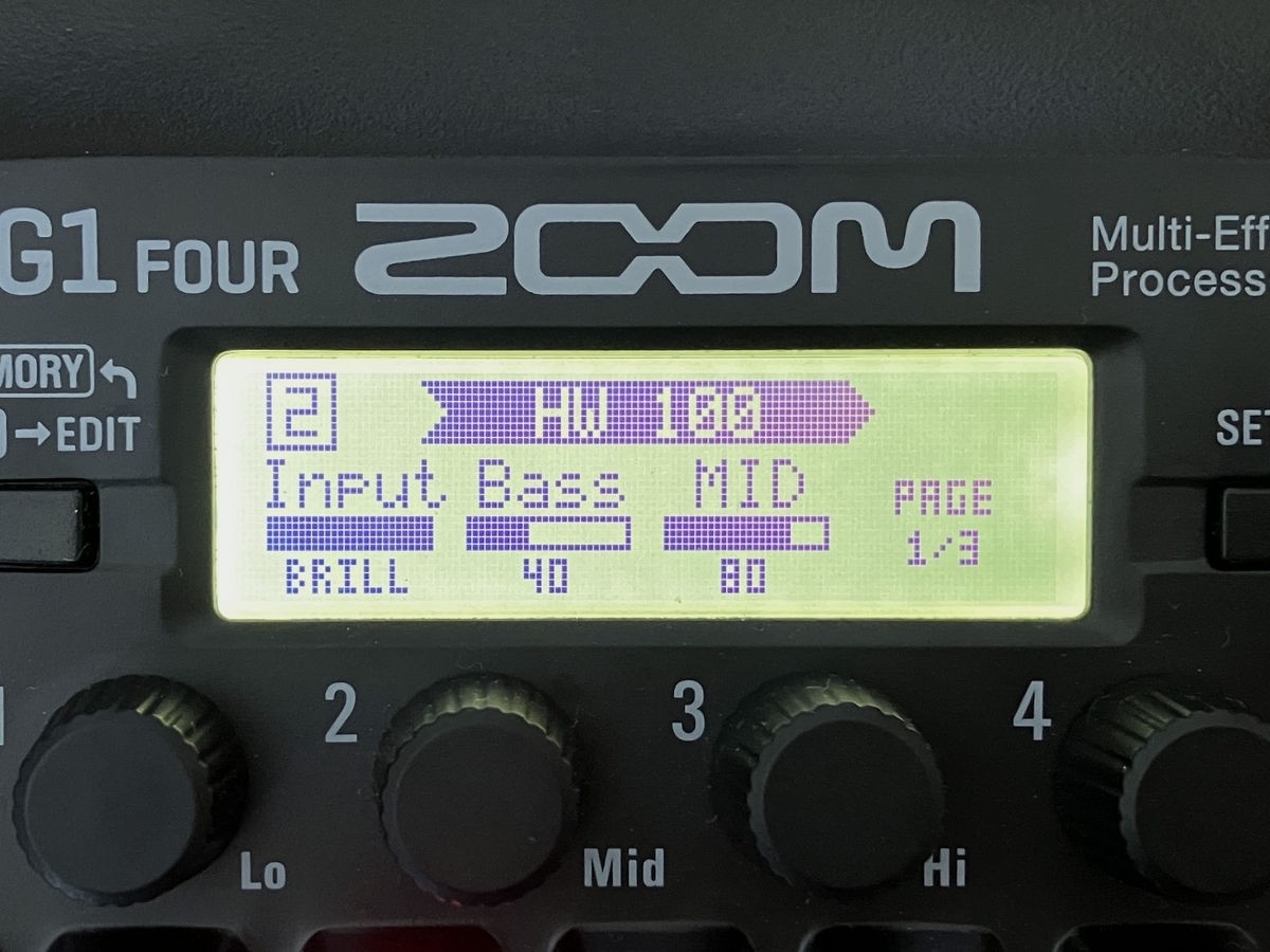 ZOOM G1 FOUR カッティングサウンドの音作りの方法【サンプル