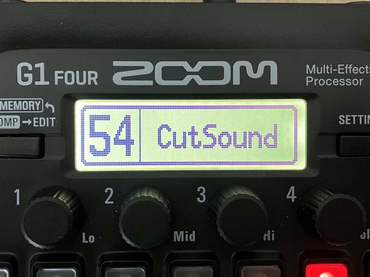 ZOOM G1 FOURのパッチ画像です