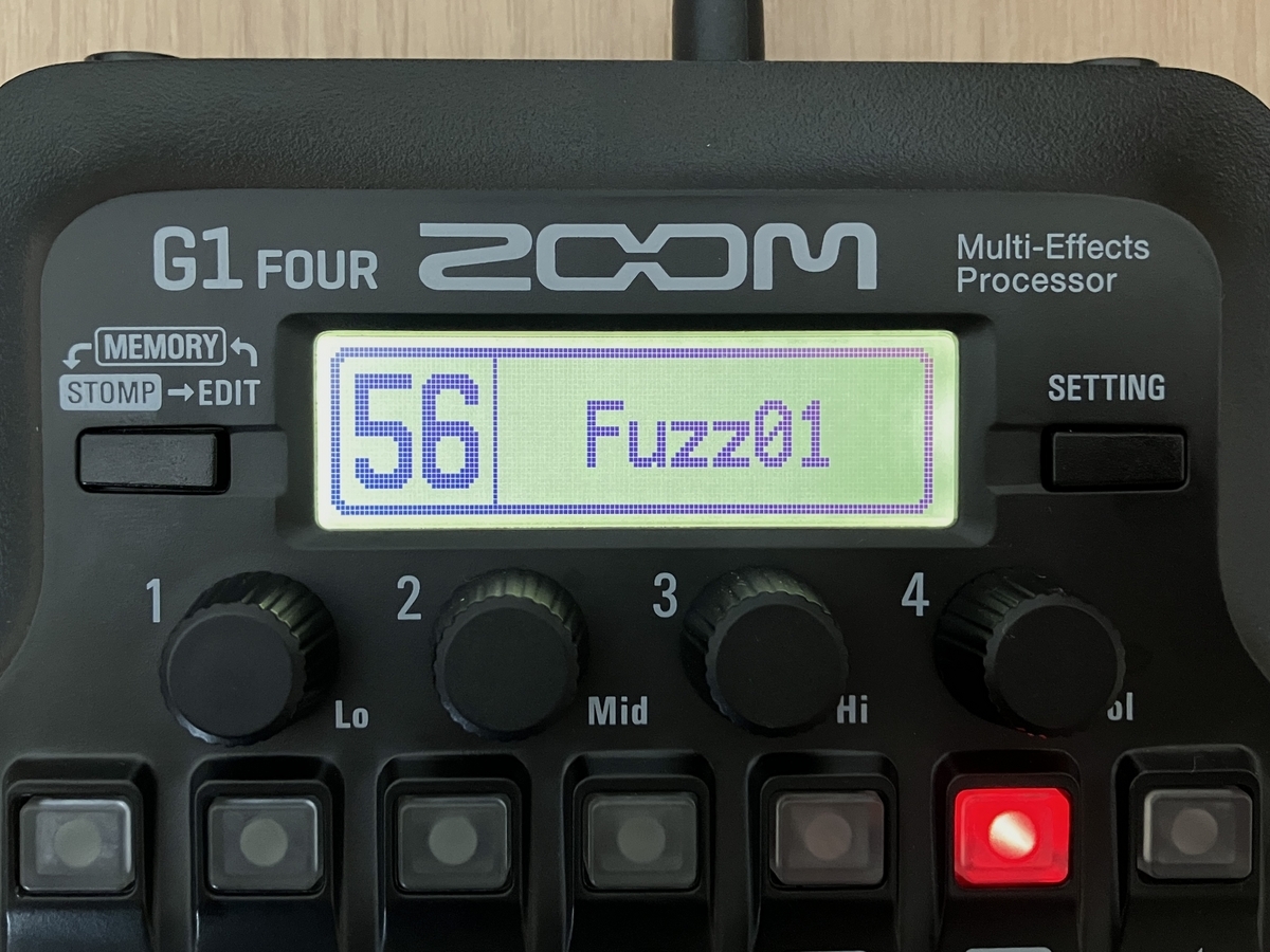 ZOOM G1 FOURのパッチ画像です