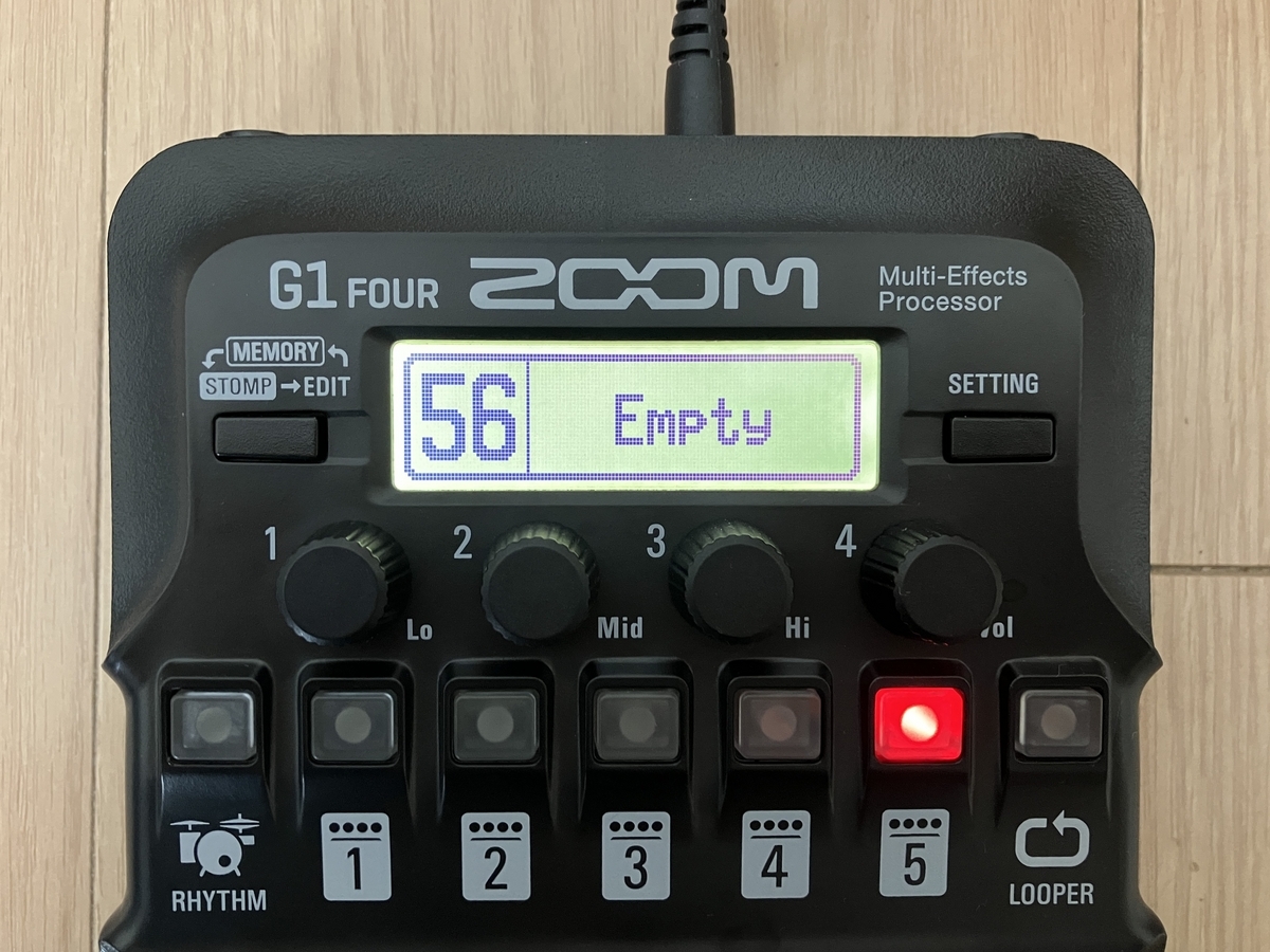 ZOOM G1 FOURのパッチ画像です