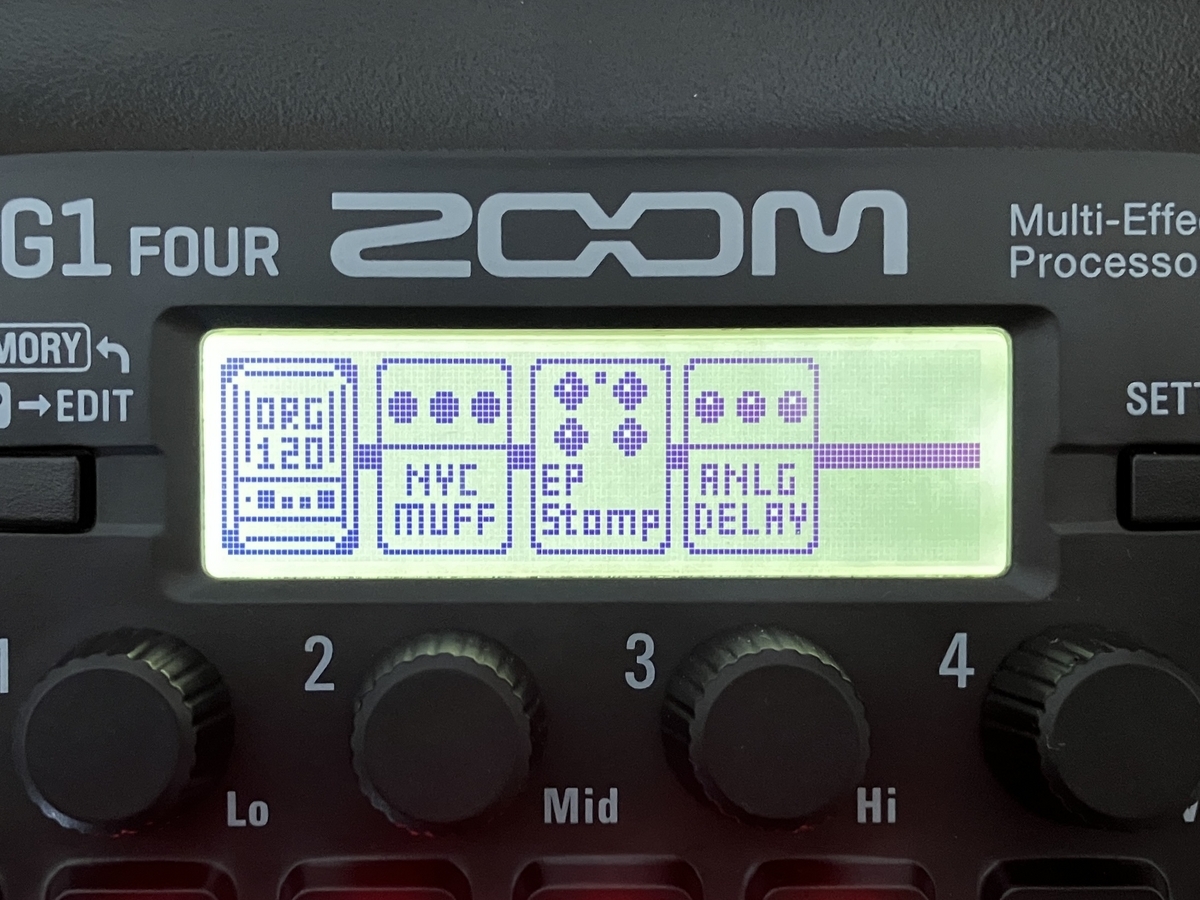 ZOOM G1 FOURのパッチ画像です