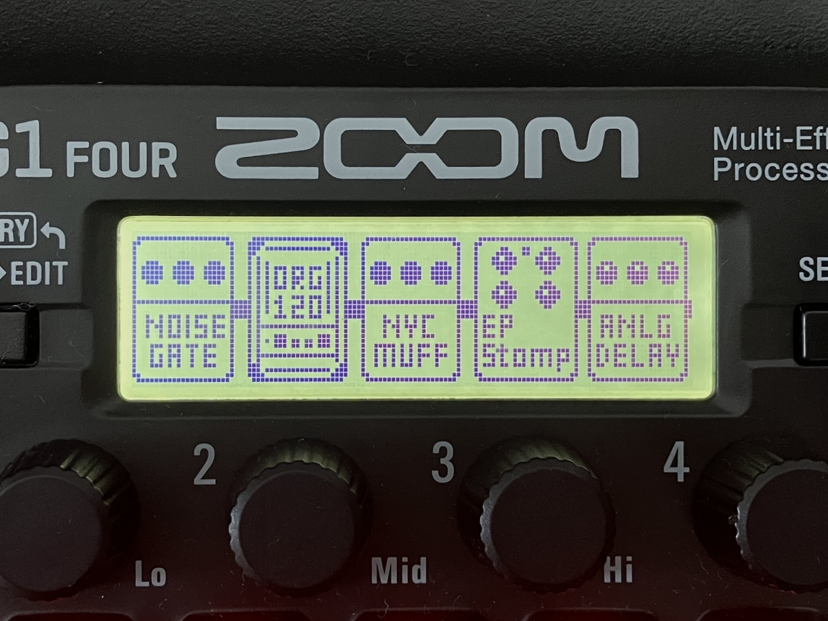 ZOOM G1 FOUR ファズの音作りの方法【手順あり】 - エフェクターノート