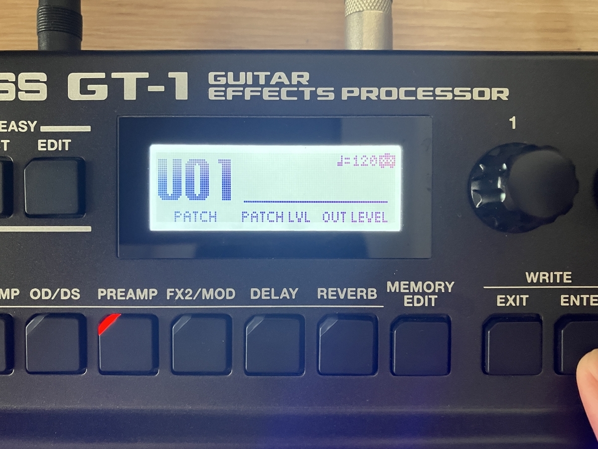 BOSS GT-1の使い方】パッチを初期化する方法【手順あり