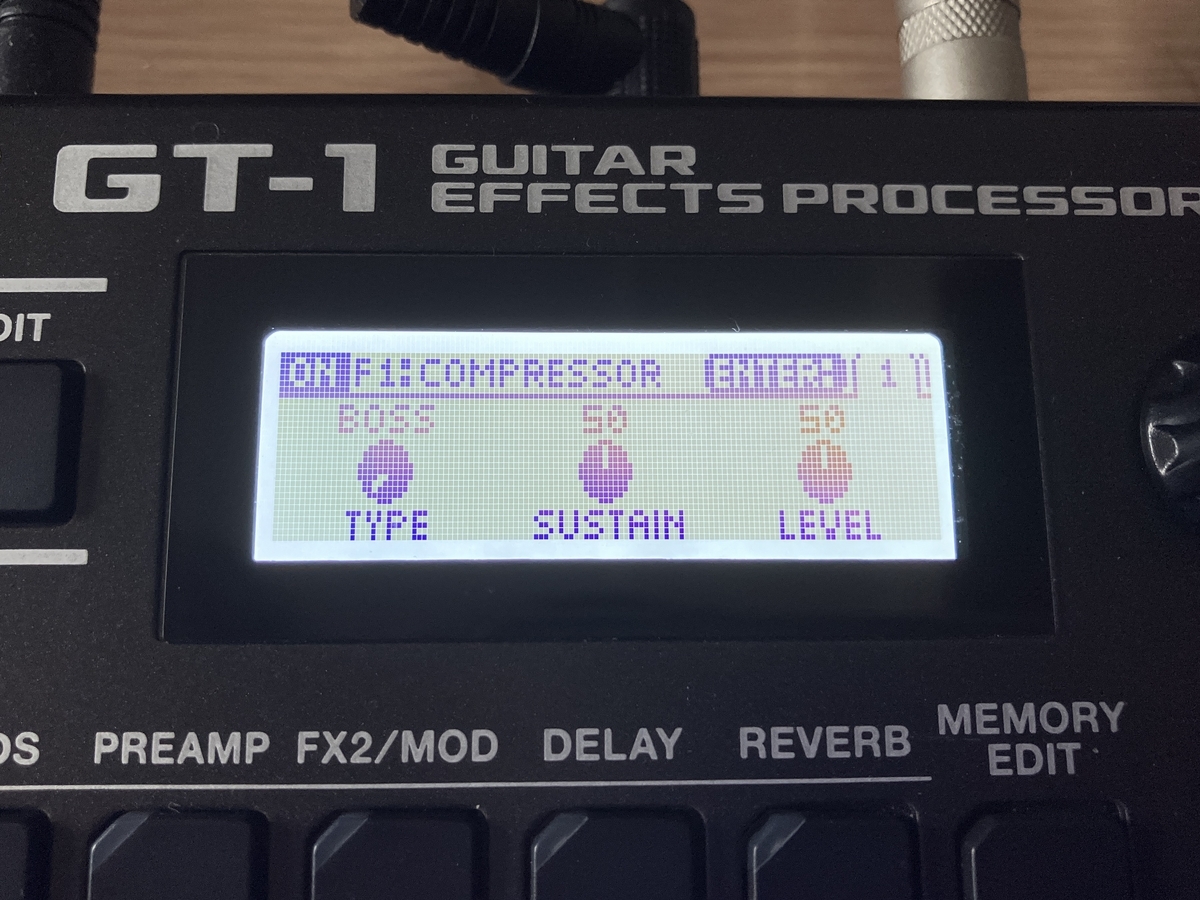 BOSS GT-1のCOMPRESSORの画像です