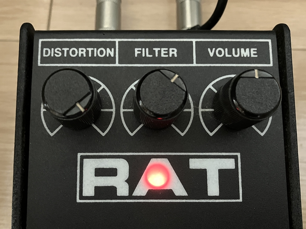 PROCO RAT2のファズサウンドのセッティング画像です