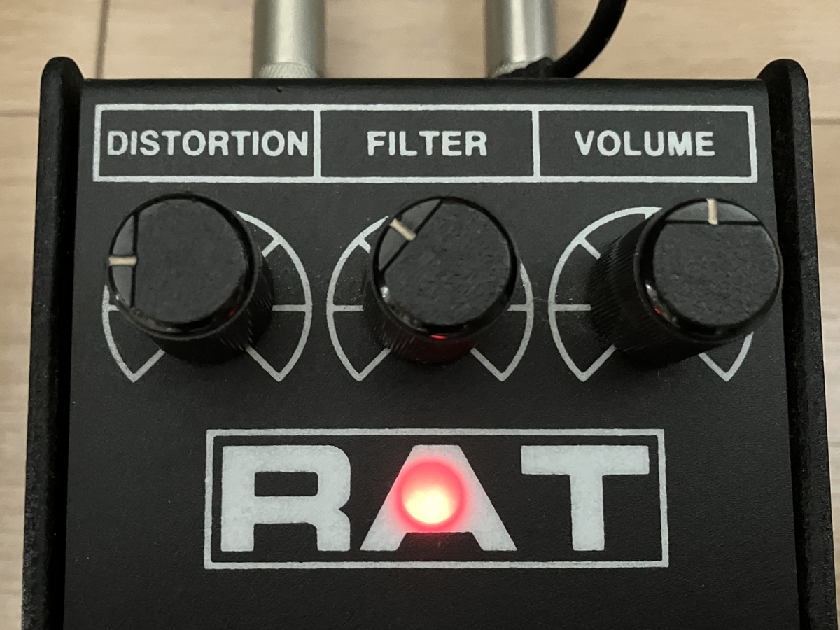 PROCO RAT2のクランチサウンドのセッティング画像です