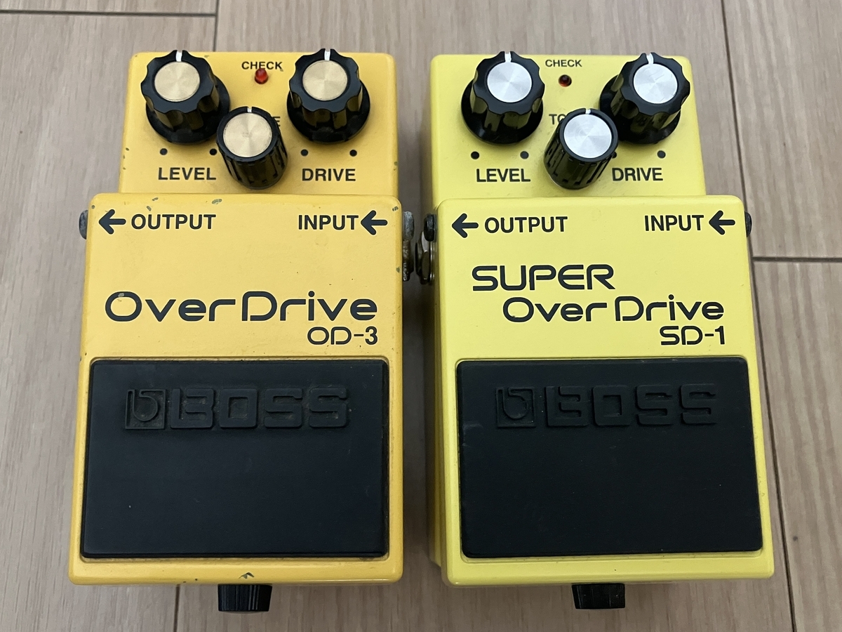 BOSS OD-3とBOSS SD-1の画像です