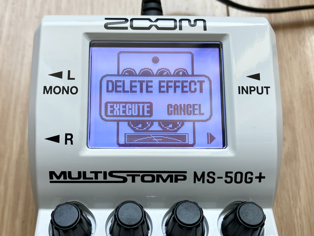 ZOOM MS-50G+のDELETE EFFECTの画像です