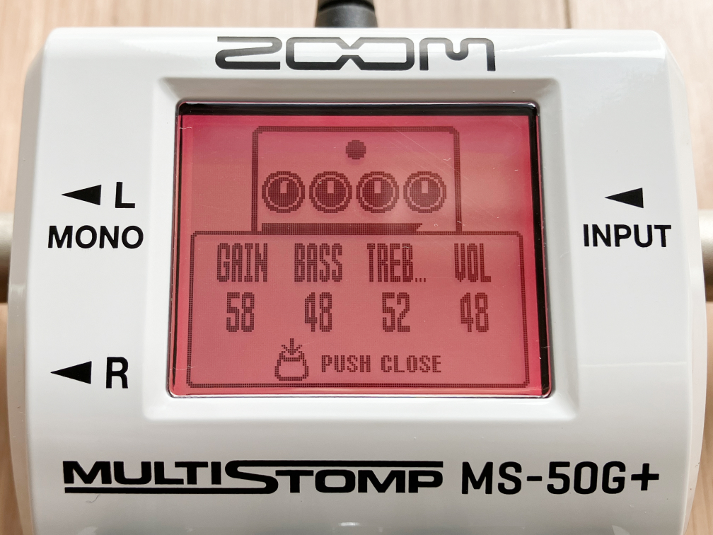 ZOOM MS-50G+のRC DRIVEのセッティングの画像です