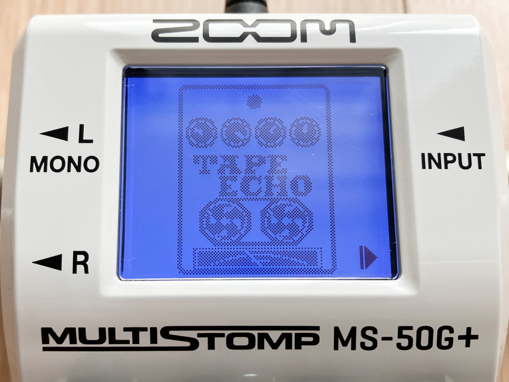 ZOOM MS-50G+のエフェクトをOFFにした状態の画像です