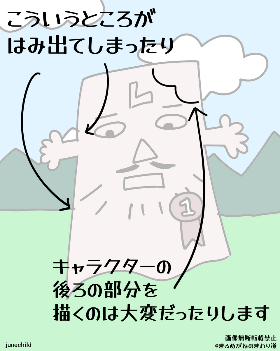 レイヤーさん(背景付き)一枚のレイヤーの場合のイラスト