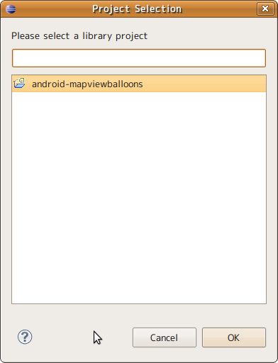 ライブラリ指定画面