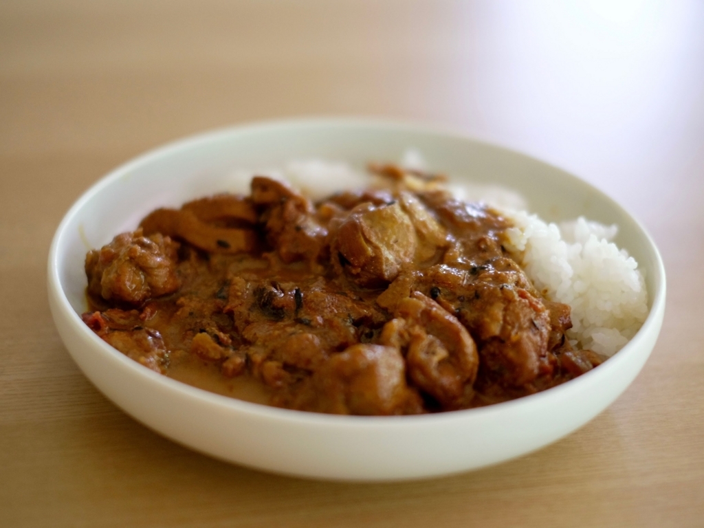 スパイスを使ったおとうカレー飯のできあがり！