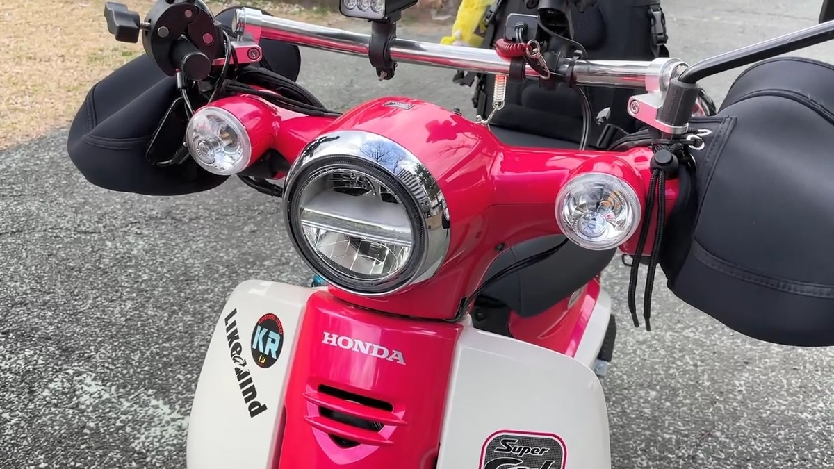 スーパーカブ110 キャストホイール チューブレス化のカスタム完成 聖地巡礼のバイク旅