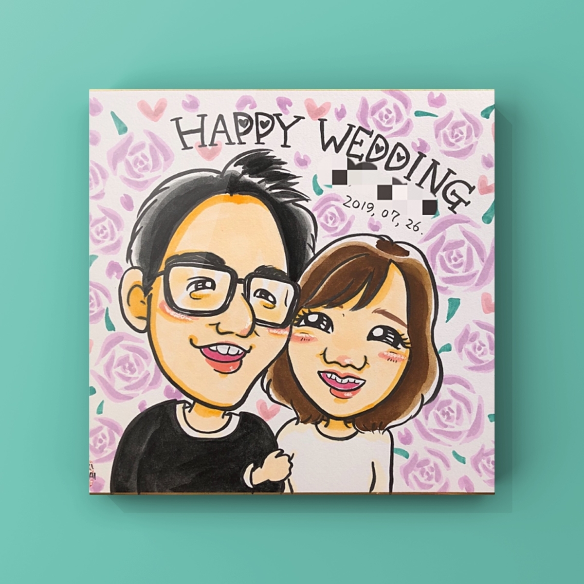 結婚祝いの似顔絵ギフト2