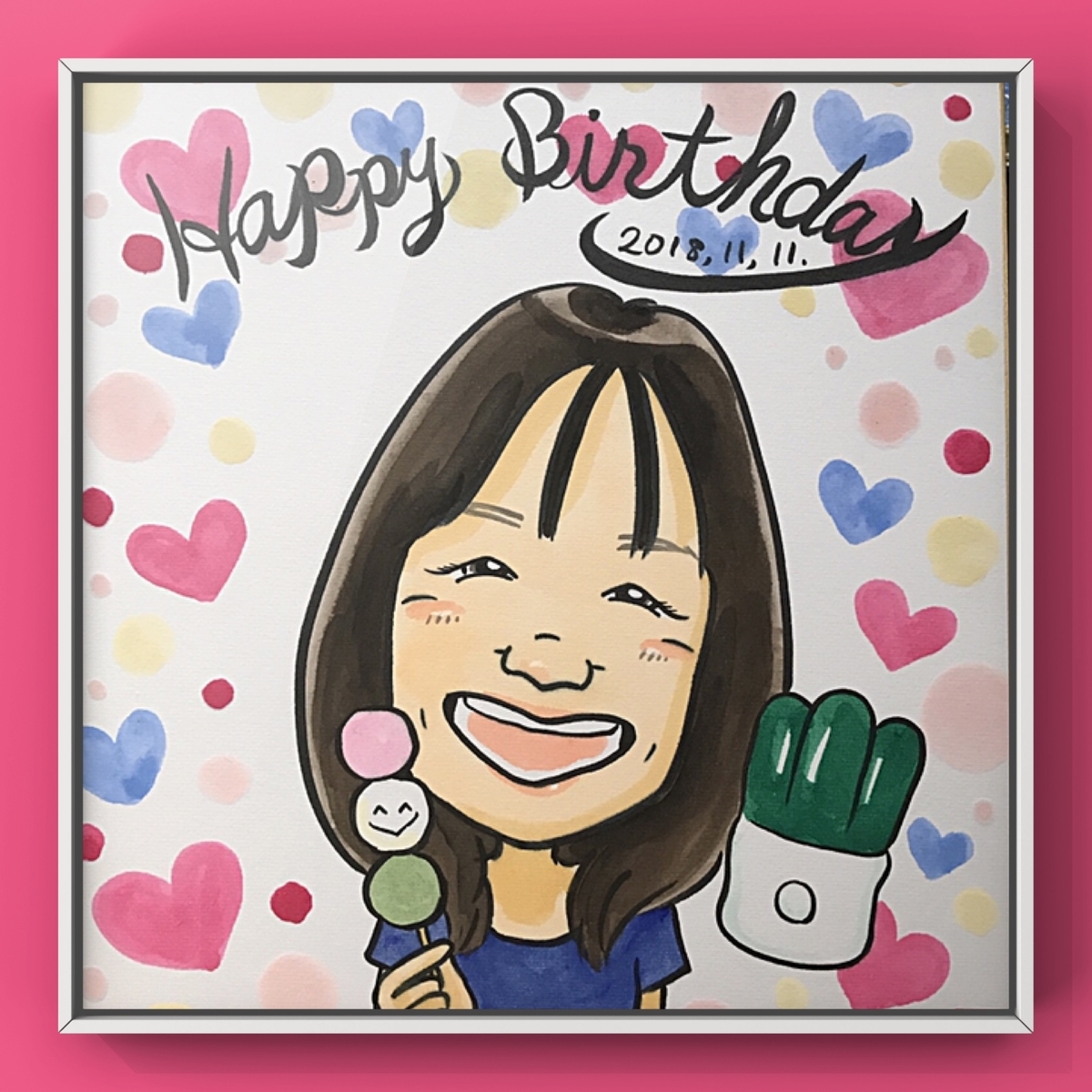 誕生日祝いの似顔絵ギフト