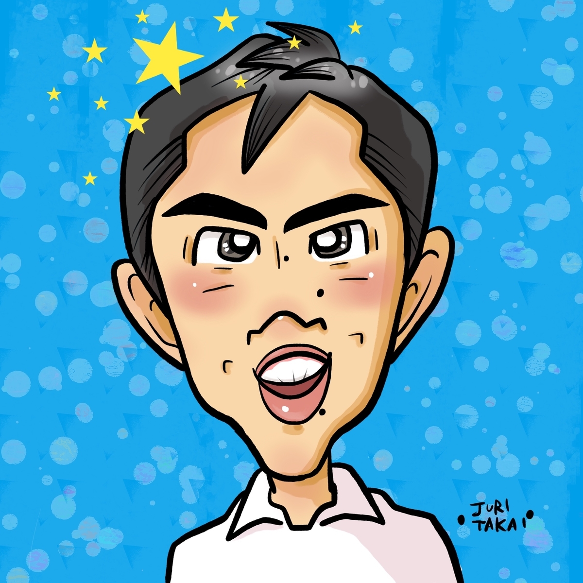 吉村知事の似顔絵