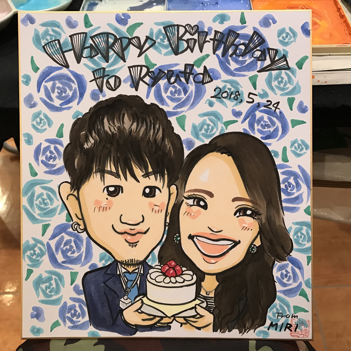 誕生日祝いの似顔絵ギフト