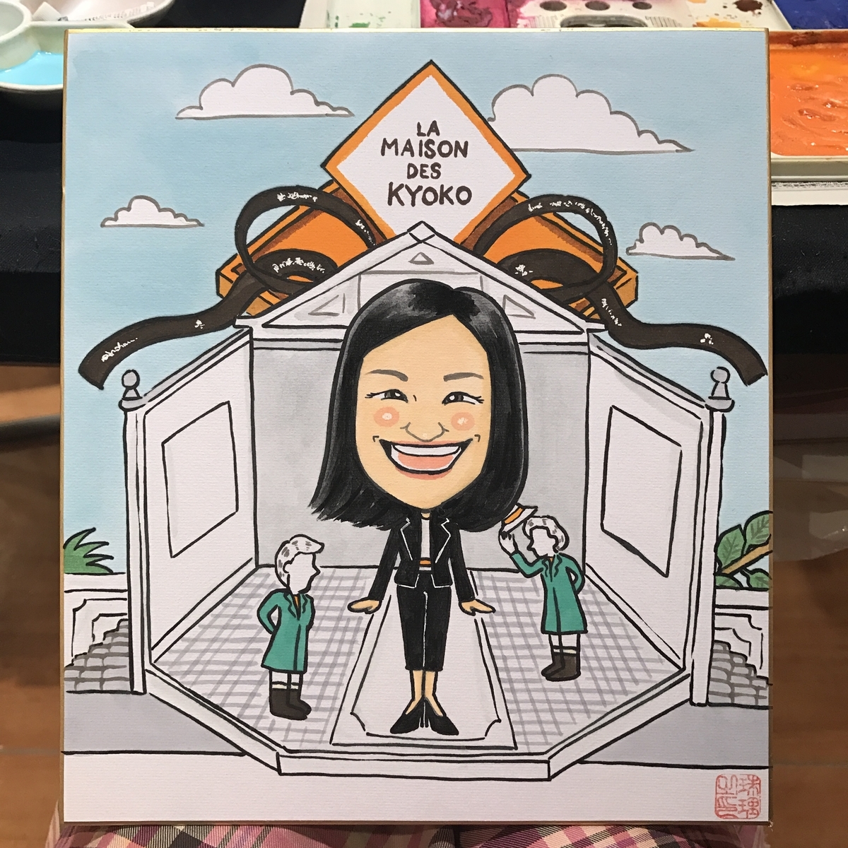 退職祝いの似顔絵ギフト