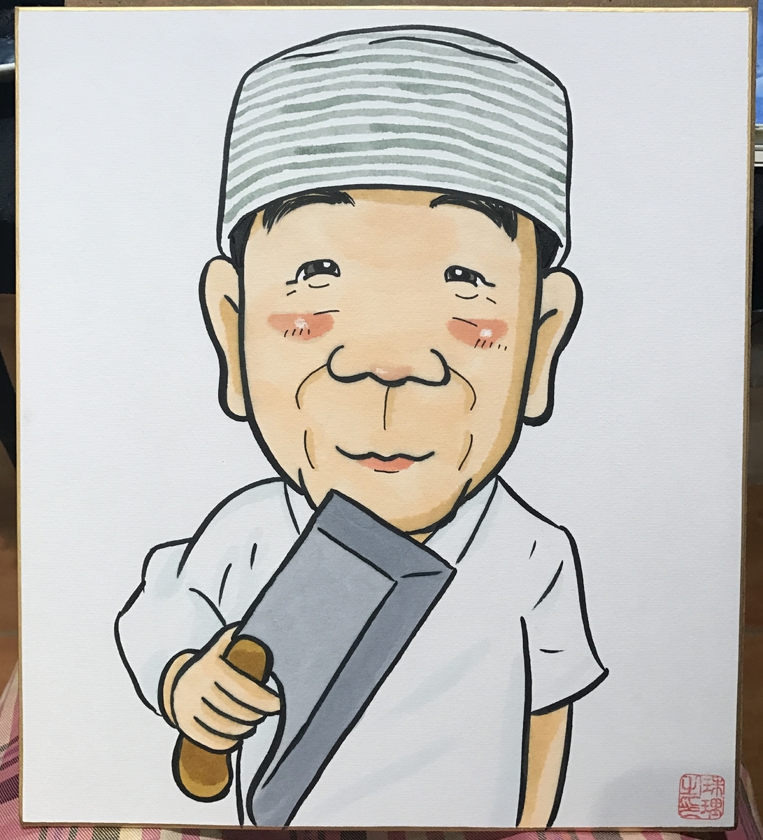 名刺用似顔絵　北海道札幌の似顔絵作家高井じゅり　似顔絵ファクトリー