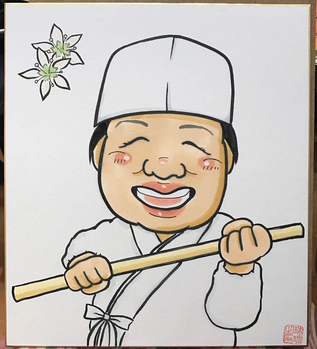 名刺用似顔絵　北海道札幌の似顔絵作家高井じゅり　似顔絵ファクトリー