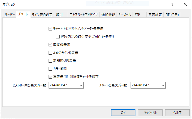 自動売買専用mt4の設定に関する個人的なメモ K144 Personal Note