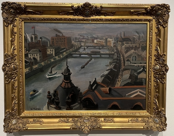 日本新薬 中央研究所竣工記念 額装絵画 近代都市・大阪の風景＆絶筆 － 【その2】「小出楢重 新しき油絵
