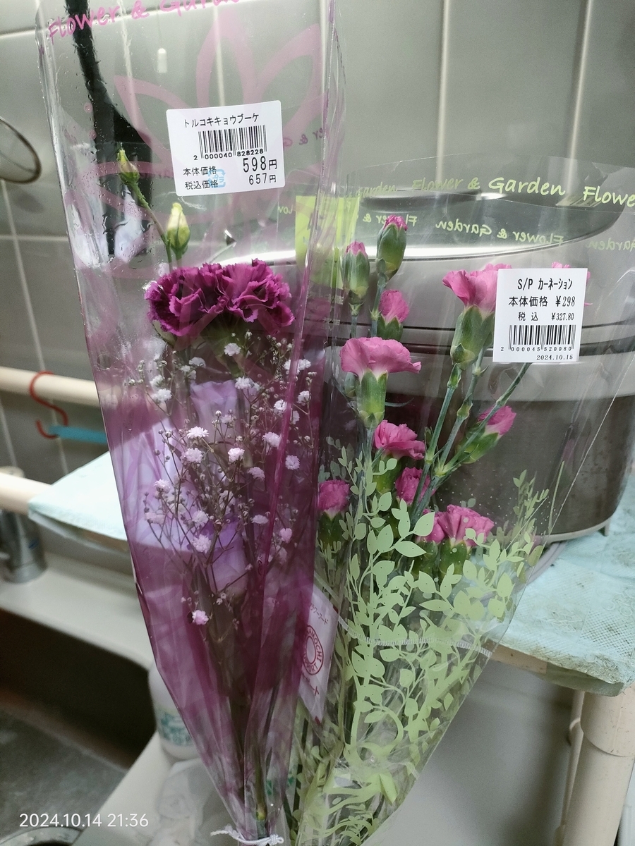 トルコキキョウとカーネーション - 自分方位研究所