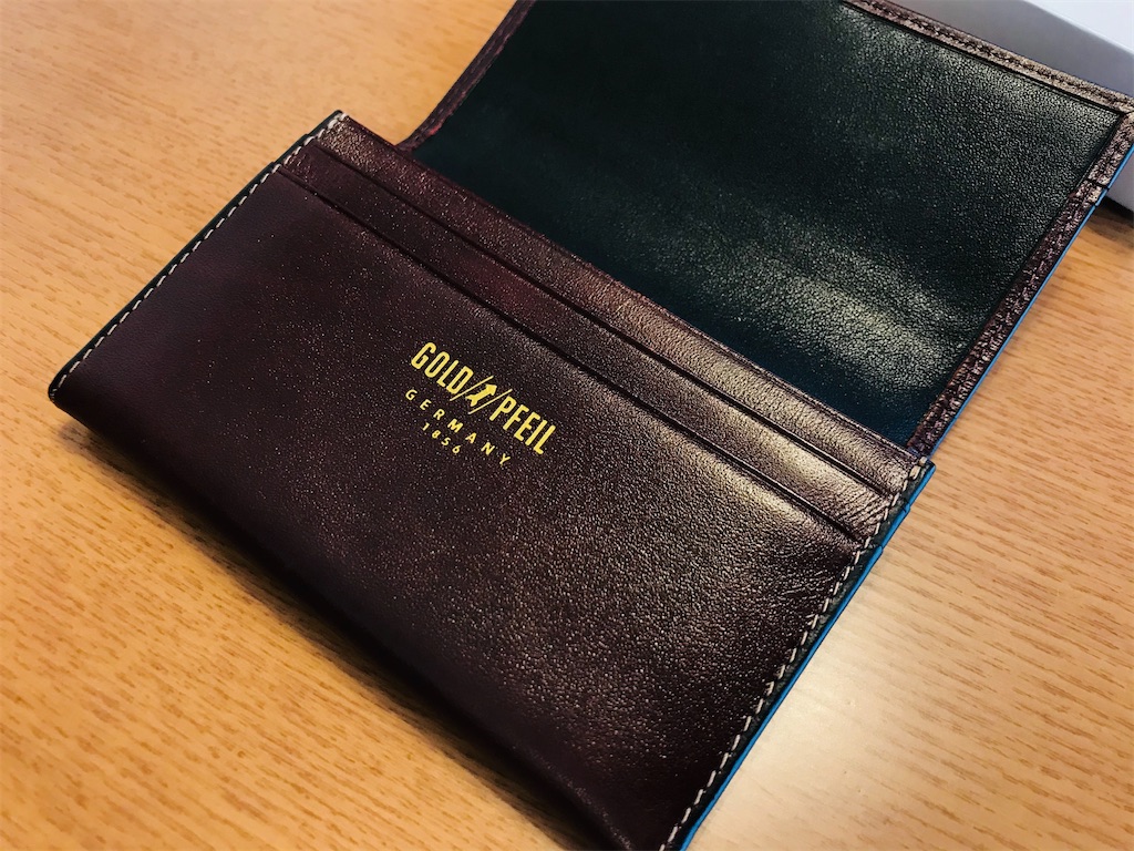 GOLD PFEIL 名刺入れ カードケース カード入れ ハンドメイド GOLD PFEIL ゴールドファイルのカードケース - +αな暮らし