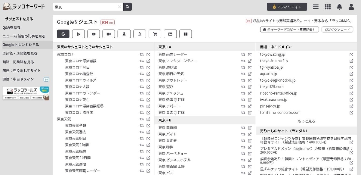 ブログのキーワード選定方法