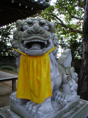 櫛毛神社 狛犬