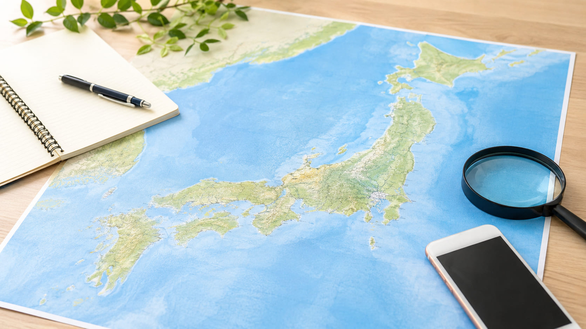 上総の読み方と現在の場所を日本地図で確認するイメージ