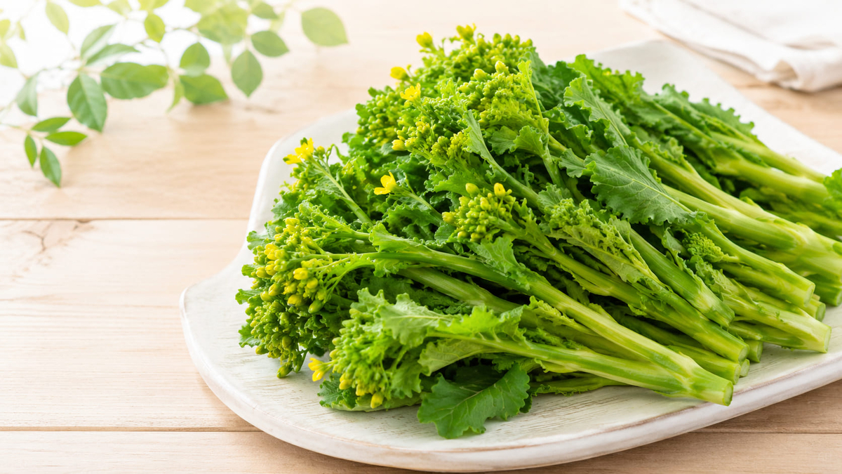 かき菜の美味しい食べ方を紹介するための新鮮な春の青菜