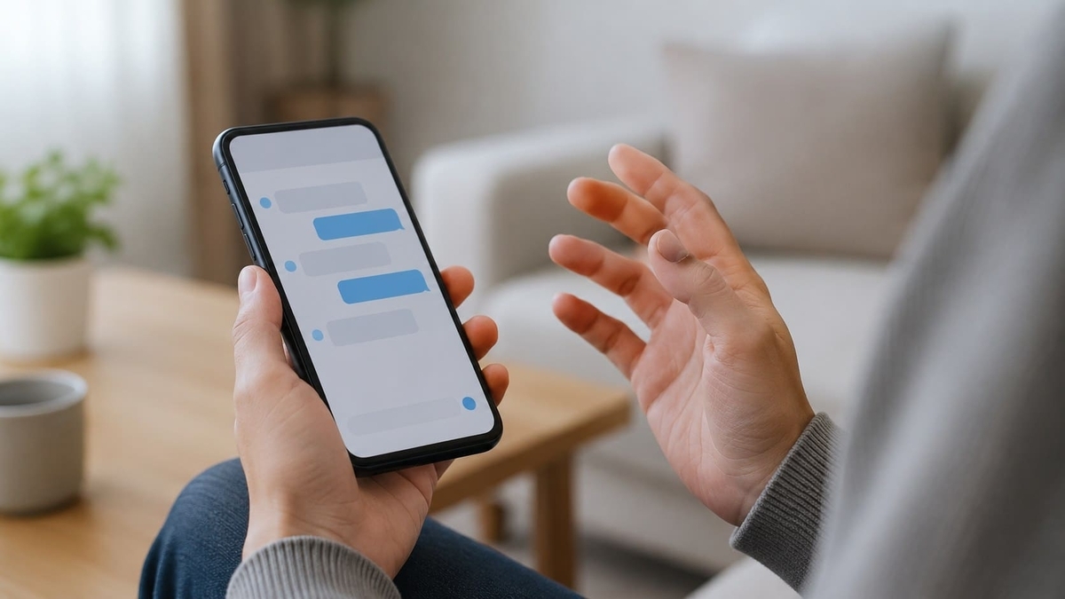 LINEを一瞬開いたら既読になるか確認するスマホのイメージ