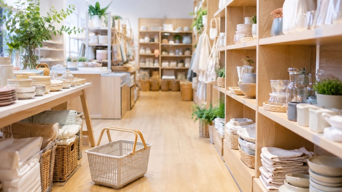 ミルモでポン×サンキューマートの販売場所をイメージした雑貨店の店内