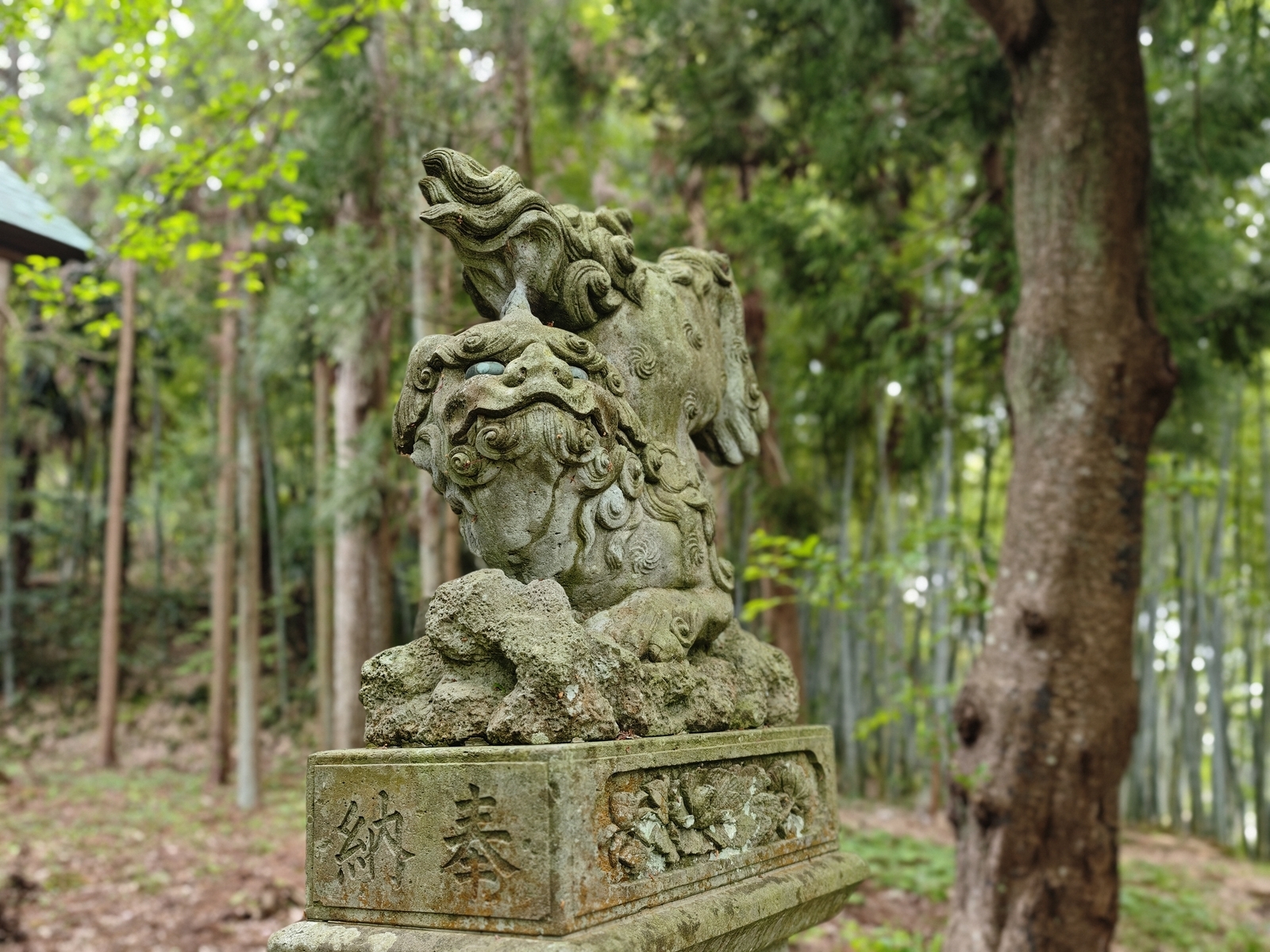 褝ケ峯神社神社「逆さ狛犬」 - 金沢おもしろ発掘
