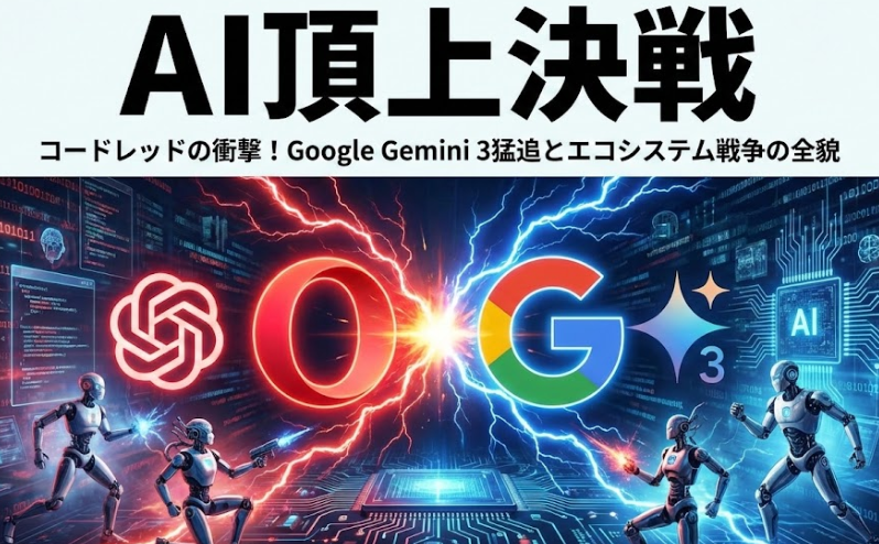 OpenAI「非常事態宣言」の衝撃！Google Gemini 3猛追とエコシステム