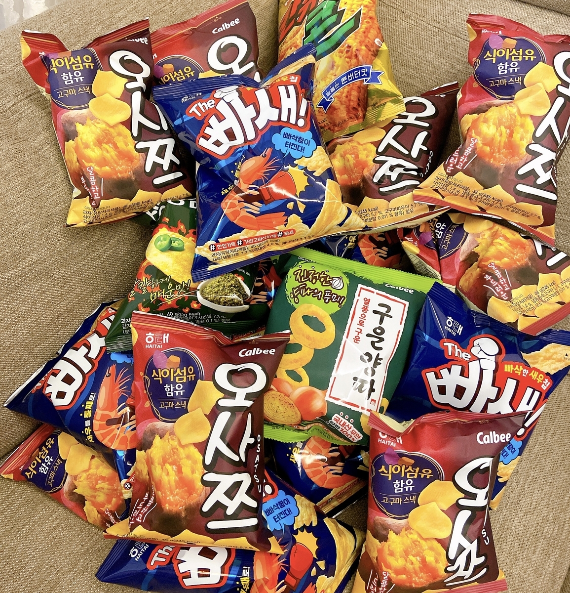 韓国のイーマートでお菓子詰め放題に挑戦して獲得したスナック菓子